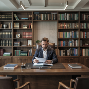 A focused attorney offering clear and concise advice through a brief presentation